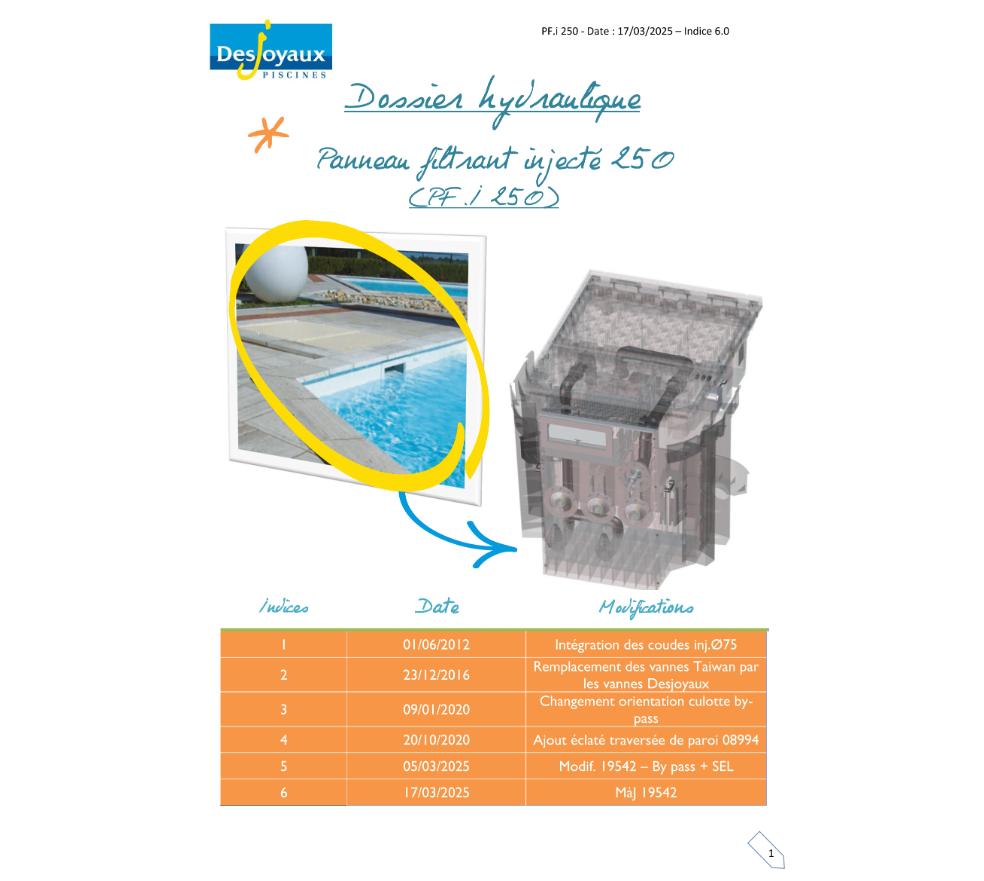 Titelseite der Hydraulikunterlagen des PF.I 250