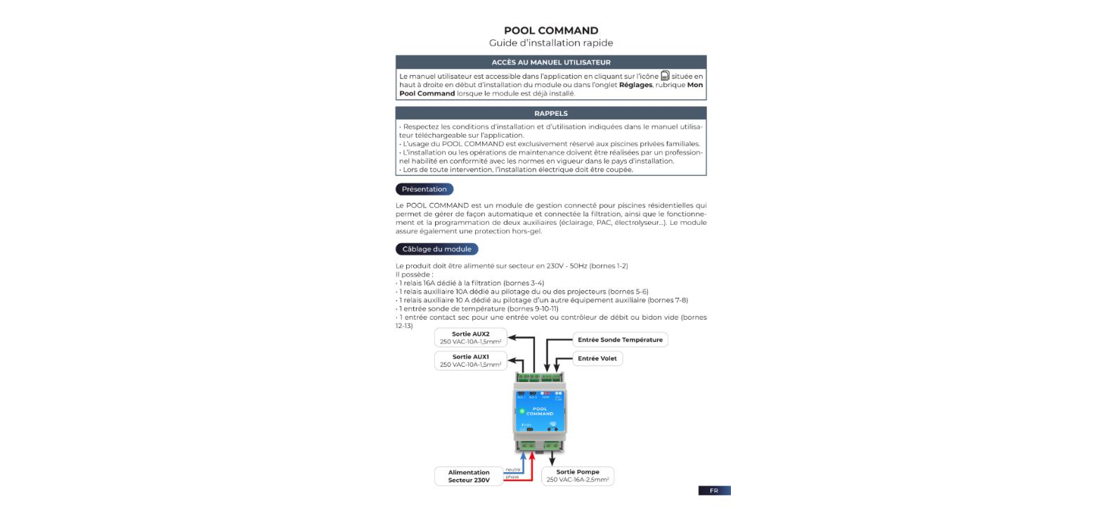 Deckblatt: Schnellinstallationsanleitung — Pool Command