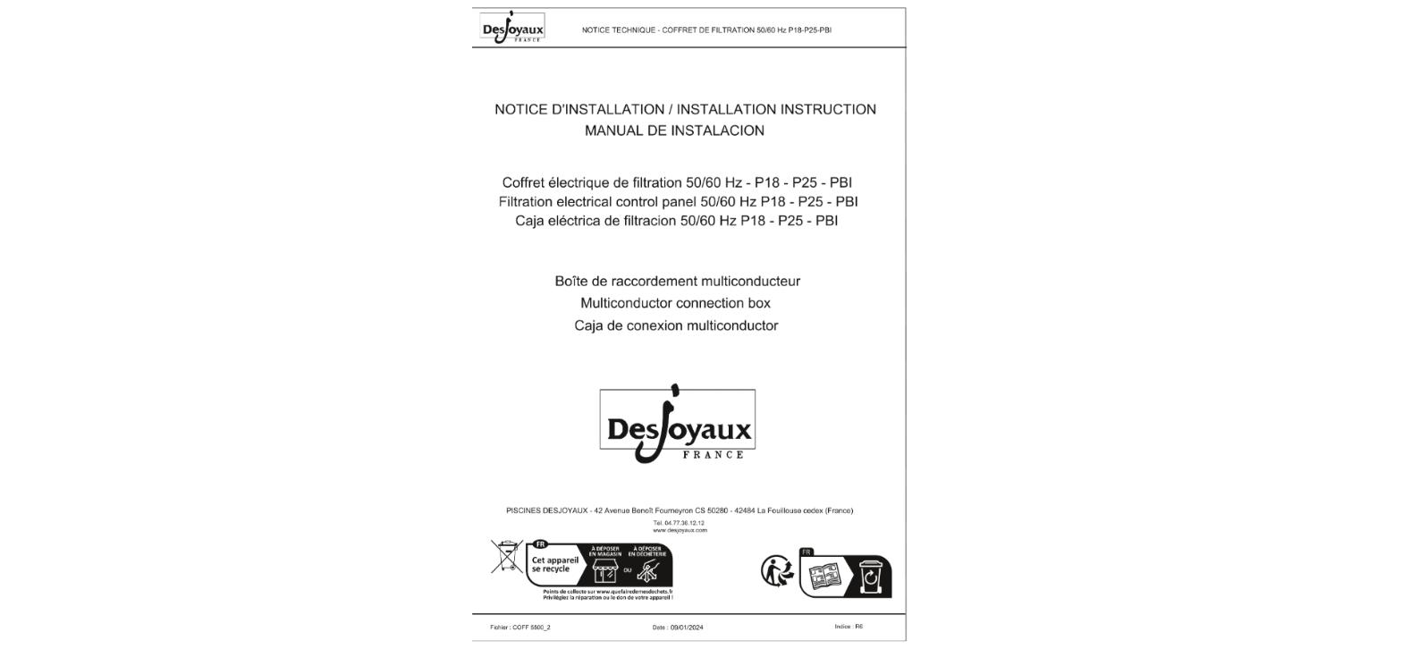 Deckblatt: Montageanleitung — Coffret 5500